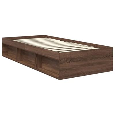 Bedframe Bruin Eiken 90 x 190 cm Massief grenenhout