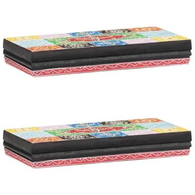 Wandschappen Multikleur 40 x 20 x 6 cm Massief Mango Hout