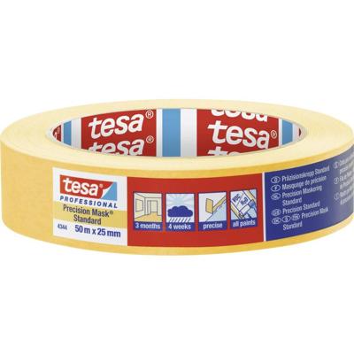 tesa PRECISION STANDARD 04344-00003-00 Maskeertape Präzisionskrepp Geel (l x b) 50 m x 25 mm 1 stuk(s) tesa PRECISION STANDARD 04344-00003-00 Maskeertape Präzisionskrepp Geel (l x b) 50 m x 25 mm 1 stuk(s)