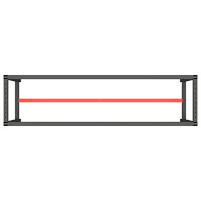 Werkbankframe 190x50x79 cm metaal matzwart en matrood