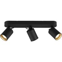 Mat Zwarte LED Plafondspot 3-lichts - Rechthoek - GU10 Aluminium - thumbnail