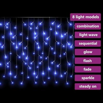 VidaXL Lichtgordijn met 400 led&apos;s en 8 functies 10 m meerkleurig