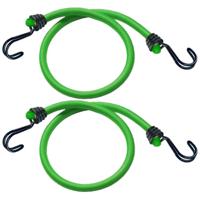 Masterlock Set of 2 bungees 80cm - colour : greendouble reverse hook - 3021EURDAT - thumbnail