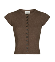 Neo Noir Todda Knit Tee | brown melange - thumbnail