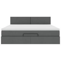Ottoman bed met matras 180x200cm stof donkergrijs - thumbnail