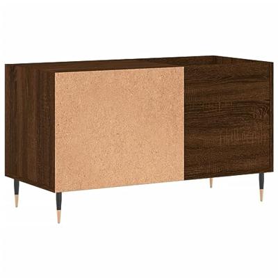 Platenkast 85x38x48 cm bewerkt hout bruin eikenkleur Platenkast 85x38x48 cm bewerkt hout bruin eikenkleur
