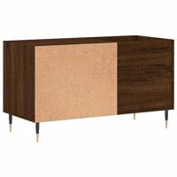 Platenkast 85x38x48 cm bewerkt hout bruin eikenkleur - thumbnail