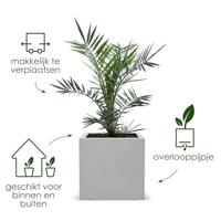 Bloempot Elho Wit Ø 39 cm Plastic Vierkant Modern - thumbnail