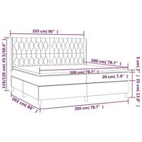 Boxspring met matras stof taupe 200x200 cm - thumbnail
