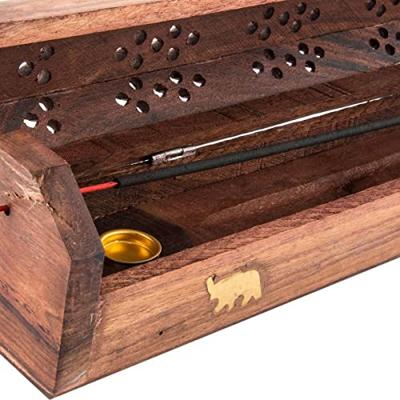 Houder DKD Home Decor Wierook Hout Bamboe Mandala Natuurlijk 26 x 8 x 8 cm (6 Onderdelen)