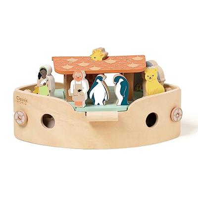 Classic World world houten noah's ark boot bouwset met dieren, 16dlg. Classic World world houten noah's ark boot bouwset met dieren, 16dlg.