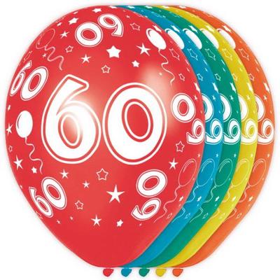 Ballonnen 60 jaar rondom bedrukt