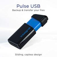 Integral Pulse USB 2.0 stick, 16 GB, zwart/blauw - thumbnail