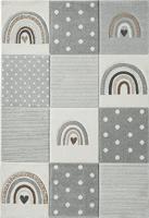 Kinderkamer Vloerkleed Blokjes/Regenboog Grijs-80 x 150 cm - thumbnail