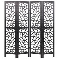 Beliani - PIANLARGO - Kamerscherm - Zwart - Paulowniahout - thumbnail