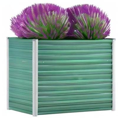 VidaXL Plantenbak verhoogd 100x40x77 cm gegalvaniseerd staal groen