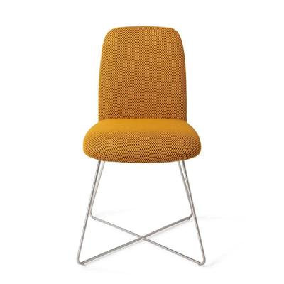 Jesper Home Eetkamerstoel 'Taiwa' Cross Steel, kleur Groovy Garam