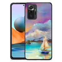 Kleurrijke Telefoonhoesje Xiaomi Redmi Note 10 Pro Boat - thumbnail