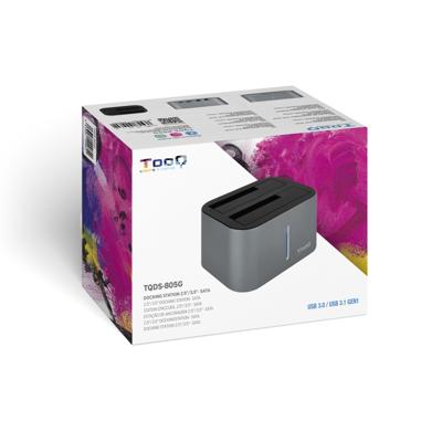 Docking stationDual TooQ TQDS-805G 2.5"-3.5" HDD/SSD SATA USB 3.0 - thumbnail
