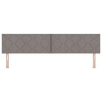 Hoofdbord met LED -striplichten Verstelbaar Taupe 200 cm Stof - thumbnail