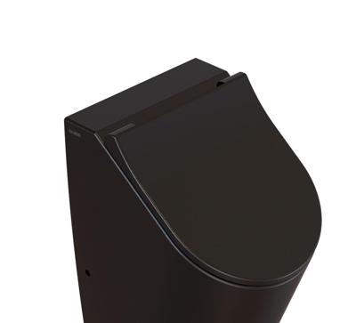 Urinoir Deksel Globo Forty3 Met Softclose Systeem Mat Zwart Globo