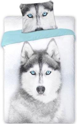Animal Pictures Dekbedovertrek Husky in de sneeuw 140 x 200 cm 70 x 90 cm - Katoen