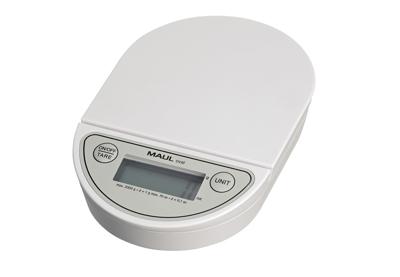 MAUL postweegschaal Oval 2 kg ( /1gr) incl. batterij wit