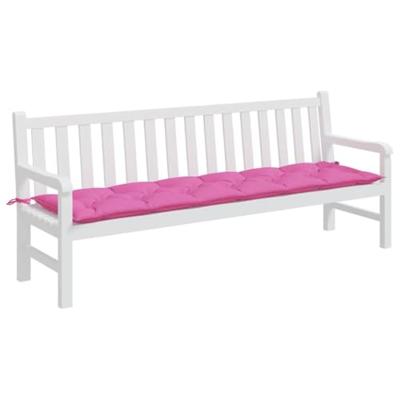 VidaXL Tuinbankkussen 200x50x7 cm stof roze