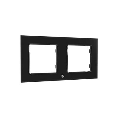Decoratieve omlijning voor lichtschakelaar Shelly WF2_BLACK Zwart Metaal Plastic