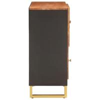 Dressoir 80x33,5x75 cm massief mangohout bruin en zwart - thumbnail