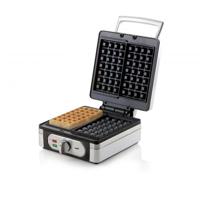DOMO DO9047W Wafelijzer Anti-aanbaklaag, Controlelampje Zilver - thumbnail