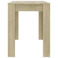 Eettafel 120x60x76 cm bewerkt hout sonoma eikenkleurig - thumbnail