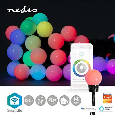 Nedis WIFILP02C48 Smartlife Decoratieve Led Feestverlichting Wi-fi Rgb 48 Led&apos;s 10.8 M Android™ / Ios