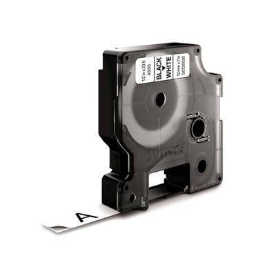 Gelamineerde Tape voor Labelmakers Dymo D1 45013 12 mm LabelManager™ Wit Zwart (5 Stuks) - thumbnail