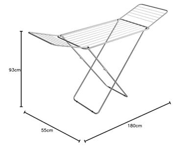 Droogrek Jolly Silver metaal ca.18 mtr