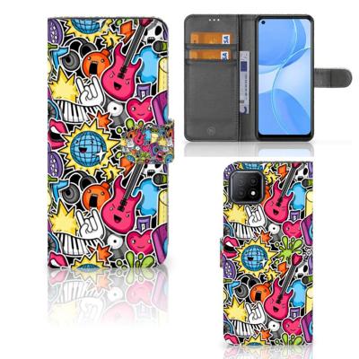 OPPO A73 5G | Wallet Case | met Pasjes | Punk Rock