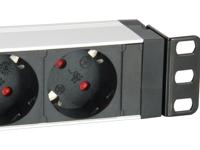 Equip 333309 power uitbreiding 1,8 m 7 AC-uitgang(en) Binnen Zwart, Wit - thumbnail