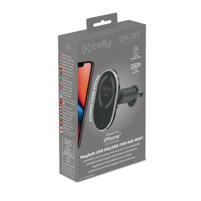 Celly GHOSTSUPERMAG Passieve houder Mobiele telefoon/Smartphone Zwart