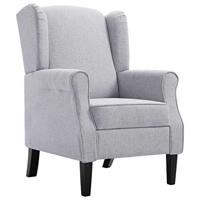 Fauteuil stof lichtgrijs - thumbnail