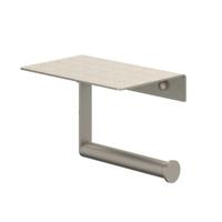 Toiletrolhouder IVY Met Planchet Geborsteld Nickel PVD - thumbnail