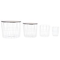 vidaXL Salontafels 4 st wit - thumbnail