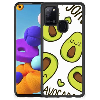 Samsung Galaxy A21s | Bumper Hoesje | Avocado Singing Samsung Galaxy A21s | Bumper Hoesje | Avocado Singing