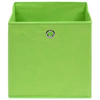 Opbergboxen 4 st 28x28x28 cm nonwoven stof groen - thumbnail