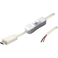 BKL Electronic 10080117 MUSB 10080117-Micro-USB-kabel schakelaar wit stekker, recht 2-polig be - thumbnail