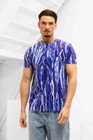 Carlo Colucci C3410-102 T-Shirt Heren Paars/Blauw - Maat L - Kleur: PaarsBlauw | Soccerfanshop - thumbnail