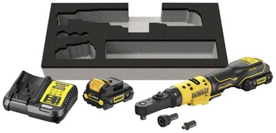 DeWalt DCF500L2G-QW Accu Omschakelratel | XR 12V | 1/4&apos;&apos; en 3/8&apos;&apos; | 3,0Ah Accu + lader - DCF500L2G-QW