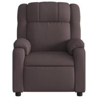 Fauteuil verstelbaar stof donkerbruin - thumbnail