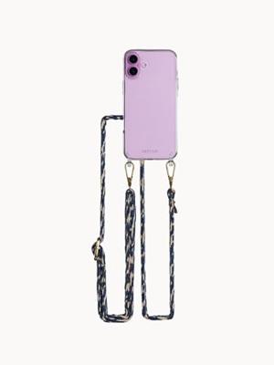 Høyde iPhone 16 Plus backcover - Telefoonhoes met koord - Beachy Blue