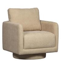 WOOOD Draaifauteuil 'Oscar' Chenille, kleur Naturel - thumbnail