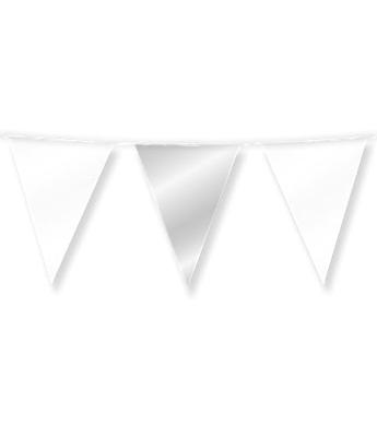 Folie Vlaggenlijn Parelwit/Zilver (10m)